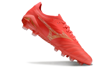 Men's Mizuno Morelia Neo 4 FG Firm Ground Low-Tops Football Boots - Red/Gold