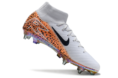 Men's Nike Air Zoom Mercurial Superfly 10 Elite SG Soft Ground High-Tops Football Boots - Grey/Black/Leopard