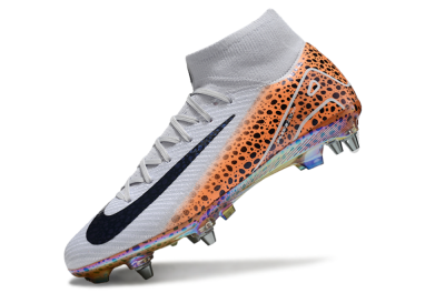 Men's Nike Air Zoom Mercurial Superfly 10 Elite SG Soft Ground High-Tops Football Boots - Grey/Black/Leopard