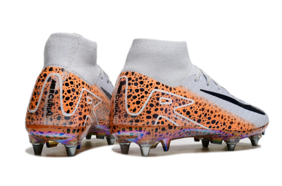 Men's Nike Air Zoom Mercurial Superfly 10 Elite SG Soft Ground High-Tops Football Boots - Grey/Black/Leopard