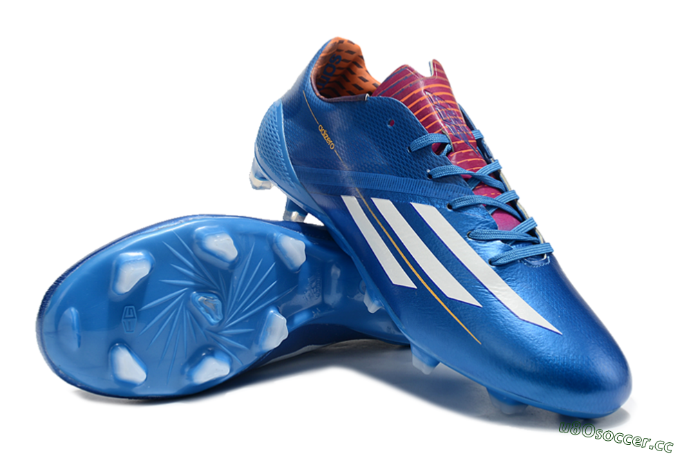 Men's Adidas F50 Adizero Elite FG Firm Ground Low-Tops Football Boots - Blue/White/Red 3
