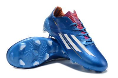 Men's Adidas F50 Adizero Elite FG Firm Ground Low-Tops Football Boots - Blue/White/Red