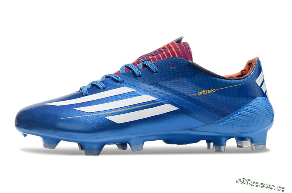 Men's Adidas F50 Adizero Elite FG Firm Ground Low-Tops Football Boots - Blue/White/Red 0
