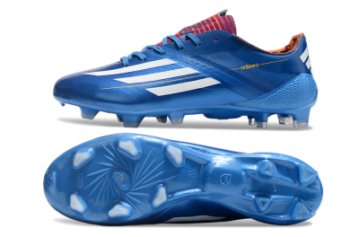 Men's Adidas F50 Adizero Elite FG Firm Ground Low-Tops Football Boots - Blue/White/Red