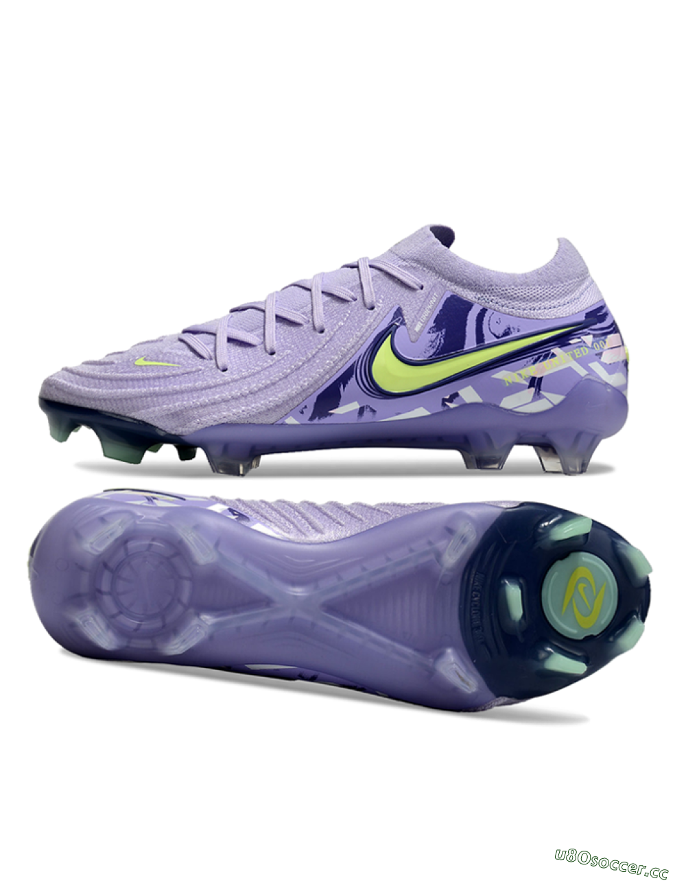 Men's Nike Phantom Luna Elite FG Firm Ground Low-Tops Football Boots - Purple/Yellow/White 1