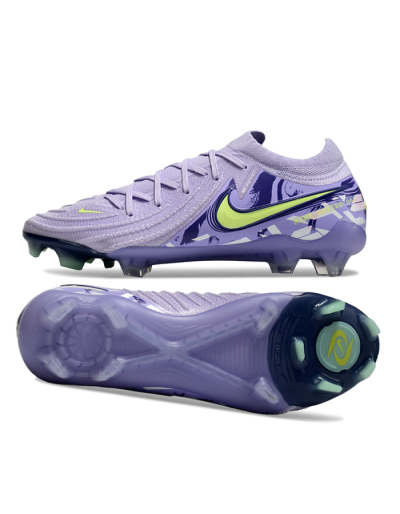 Men's Nike Phantom Luna Elite FG Firm Ground Low-Tops Football Boots - Purple/Yellow/White