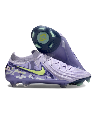 Men's Nike Phantom Luna Elite FG Firm Ground Low-Tops Football Boots - Purple/Yellow/White