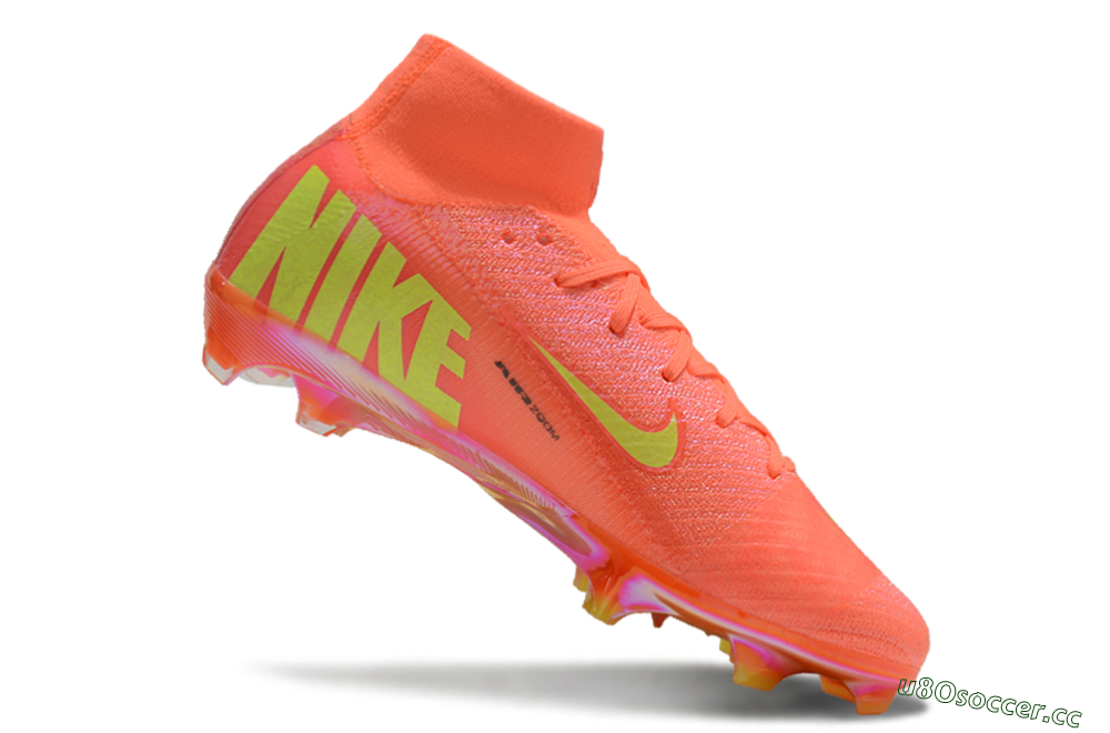 Unisex Nike Air Zoom Mercurial Superfly 10 Elite FG Firm Ground High-Tops Football Boots - Red/Yellow/Black/Gold 4