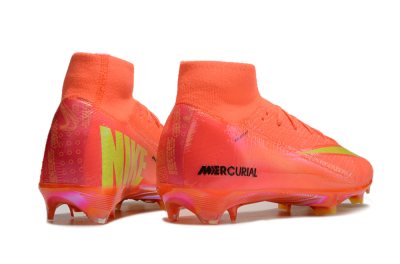 Unisex Nike Air Zoom Mercurial Superfly 10 Elite FG Firm Ground High-Tops Football Boots - Red/Yellow/Black/Gold