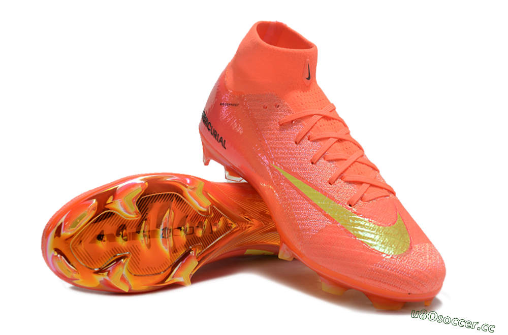Unisex Nike Air Zoom Mercurial Superfly 10 Elite FG Firm Ground High-Tops Football Boots - Red/Yellow/Black/Gold 3