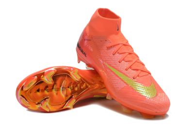 Unisex Nike Air Zoom Mercurial Superfly 10 Elite FG Firm Ground High-Tops Football Boots - Red/Yellow/Black/Gold