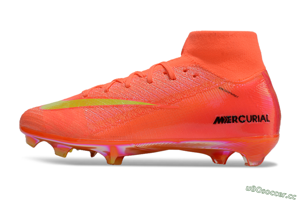 Unisex Nike Air Zoom Mercurial Superfly 10 Elite FG Firm Ground High-Tops Football Boots - Red/Yellow/Black/Gold 0