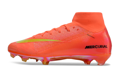 Unisex Nike Air Zoom Mercurial Superfly 10 Elite FG Firm Ground High-Tops Football Boots - Red/Yellow/Black/Gold
