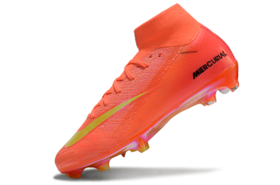 Unisex Nike Air Zoom Mercurial Superfly 10 Elite FG Firm Ground High-Tops Football Boots - Red/Yellow/Black/Gold