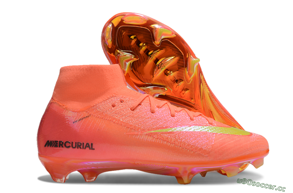 Unisex Nike Air Zoom Mercurial Superfly 10 Elite FG Firm Ground High-Tops Football Boots - Red/Yellow/Black/Gold 2