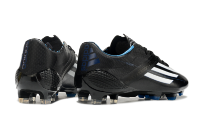 Men's Adidas F50 Adizero Elite FG Firm Ground Low-Tops Football Boots - Black/White/Blue