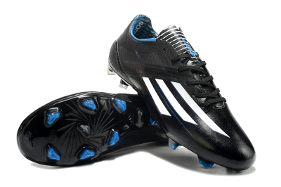 Men's Adidas F50 Adizero Elite FG Firm Ground Low-Tops Football Boots - Black/White/Blue
