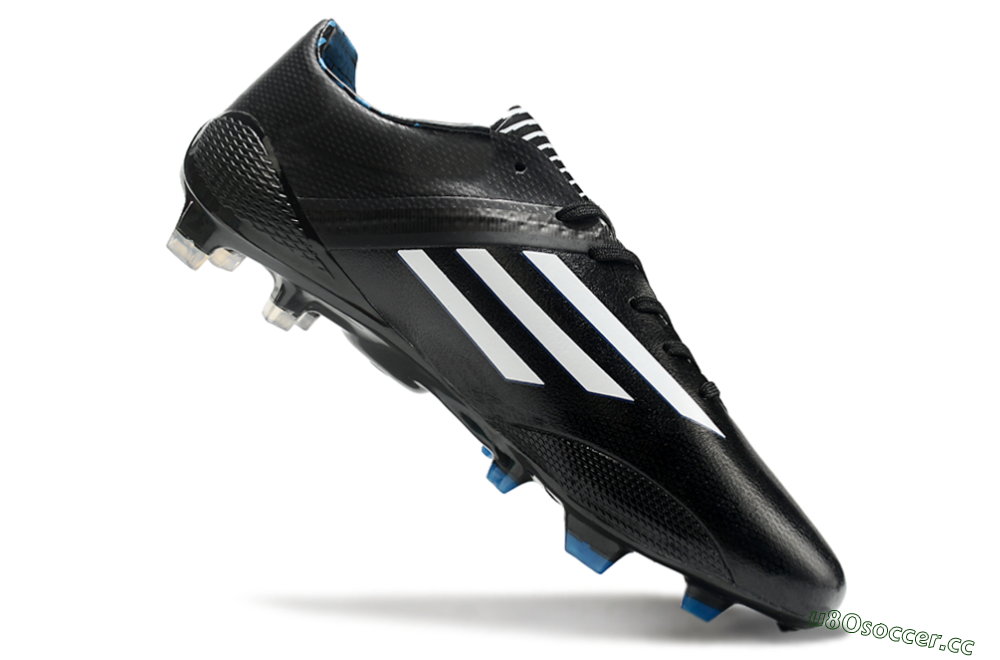 Men's Adidas F50 Adizero Elite FG Firm Ground Low-Tops Football Boots - Black/White/Blue 4