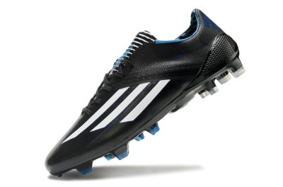Men's Adidas F50 Adizero Elite FG Firm Ground Low-Tops Football Boots - Black/White/Blue
