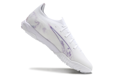 Men's Puma Ultra Ultimate TF Artificial Turf Low-Tops Football Shoes - White/Purple/Blue