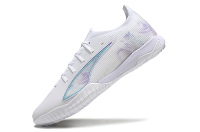Men's Puma Ultra Ultimate TF Artificial Turf Low-Tops Football Shoes - White/Purple/Blue