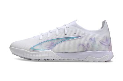 Men's Puma Ultra Ultimate TF Artificial Turf Low-Tops Football Shoes - White/Purple/Blue
