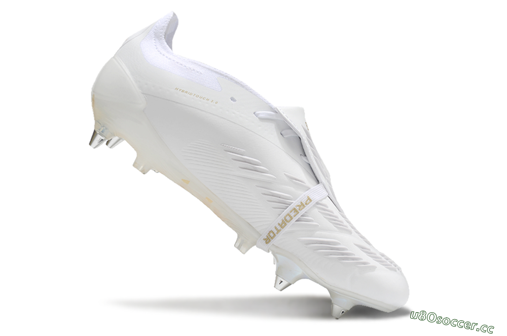 Men's Adidas Predator Elite Foldover Tongue SG Soft Ground Low-Tops Football Boots - Beige/White/Gold 4