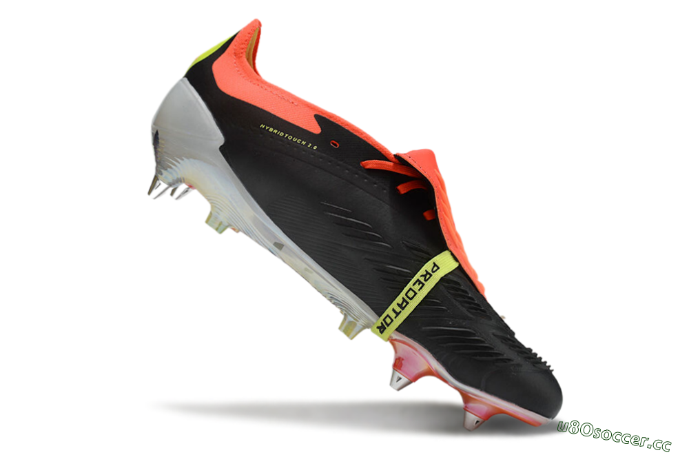 Men's Adidas Predator Elite Foldover Tongue SG Soft Ground Low-Tops Football Boots - Black/White/Red 4