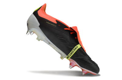 Men's Adidas Predator Elite Foldover Tongue SG Soft Ground Low-Tops Football Boots - Black/White/Red