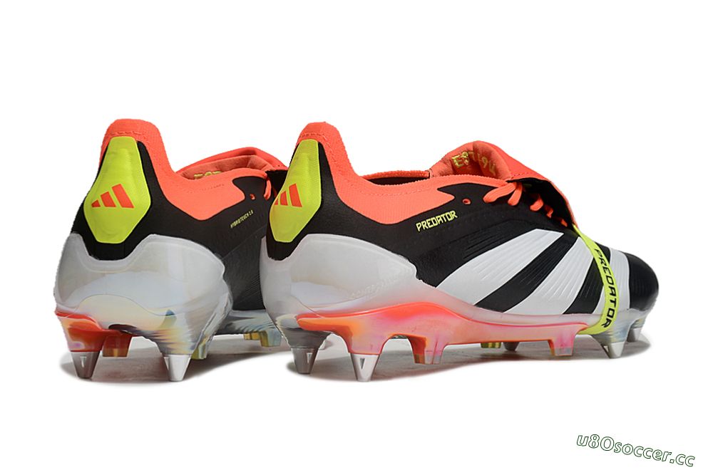 Men's Adidas Predator Elite Foldover Tongue SG Soft Ground Low-Tops Football Boots - Black/White/Red 6
