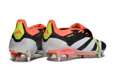 Men's Adidas Predator Elite Foldover Tongue SG Soft Ground Low-Tops Football Boots - Black/White/Red