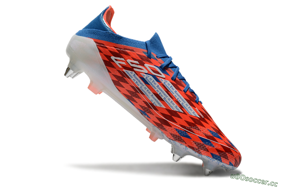 Men's Adidas F50 Elite SG Soft Ground Low-Tops Football Boots - Red/Blue/White 4
