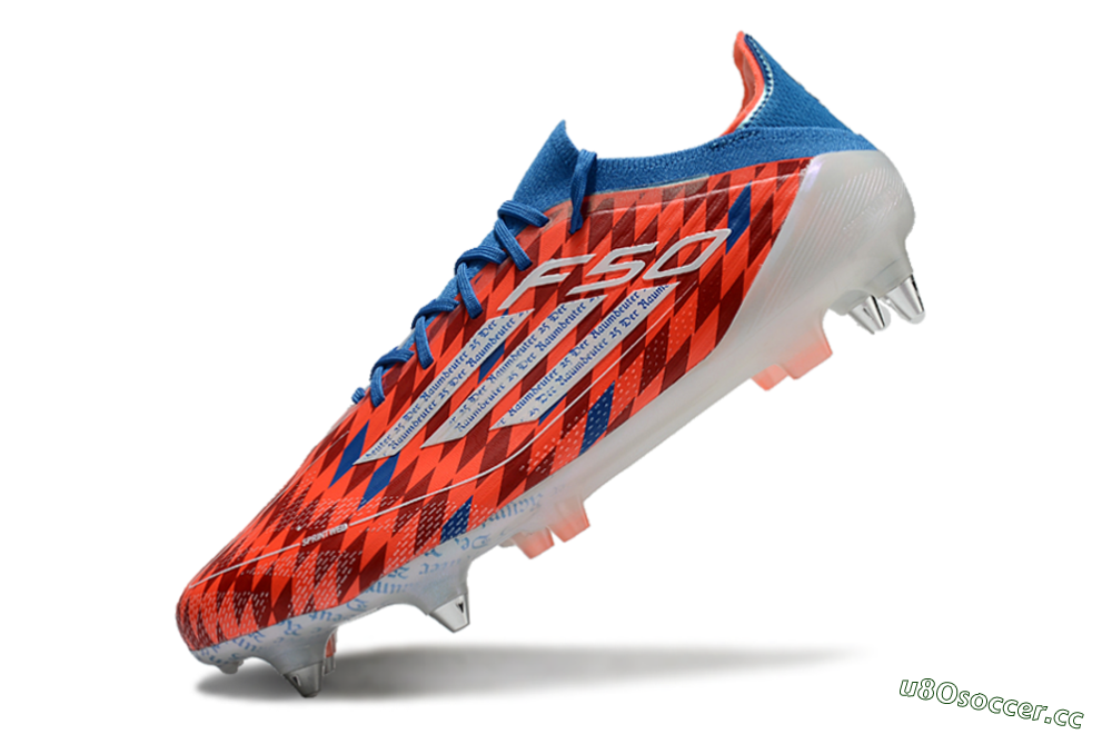 Men's Adidas F50 Elite SG Soft Ground Low-Tops Football Boots - Red/Blue/White 5