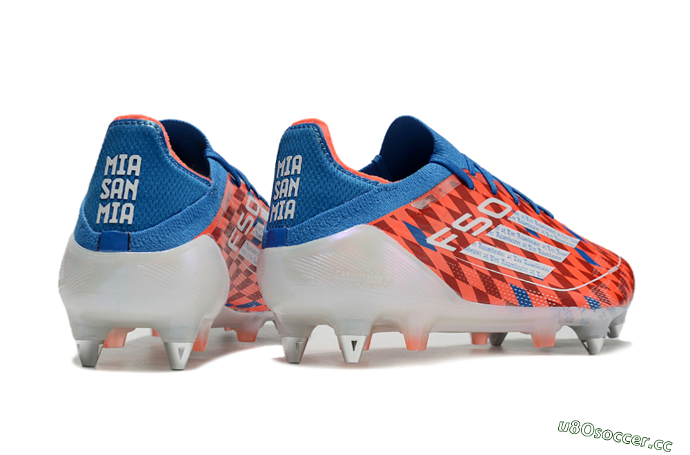Men's Adidas F50 Elite SG Soft Ground Low-Tops Football Boots - Red/Blue/White 6