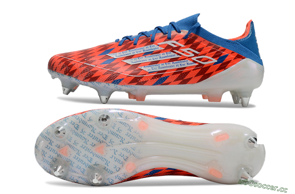 Men's Adidas F50 Elite SG Soft Ground Low-Tops Football Boots - Red/Blue/White 1
