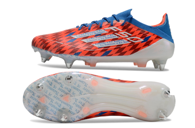 Men's Adidas F50 Elite SG Soft Ground Low-Tops Football Boots - Red/Blue/White