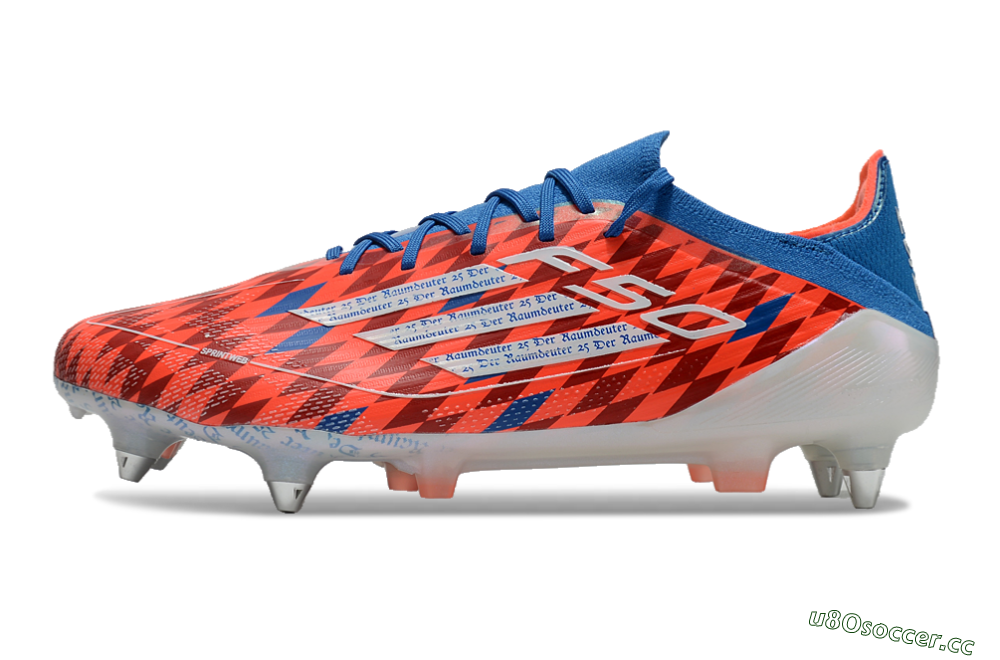 Men's Adidas F50 Elite SG Soft Ground Low-Tops Football Boots - Red/Blue/White 0