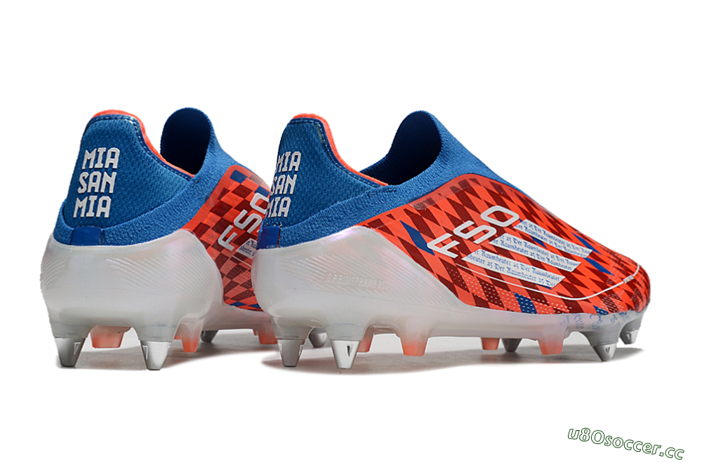 Men's Adidas F50 Elite Laceless SG Soft Ground Low-Tops Football Boots - Red/Blue/White 6