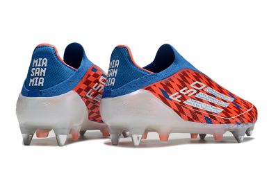 Men's Adidas F50 Elite Laceless SG Soft Ground Low-Tops Football Boots - Red/Blue/White