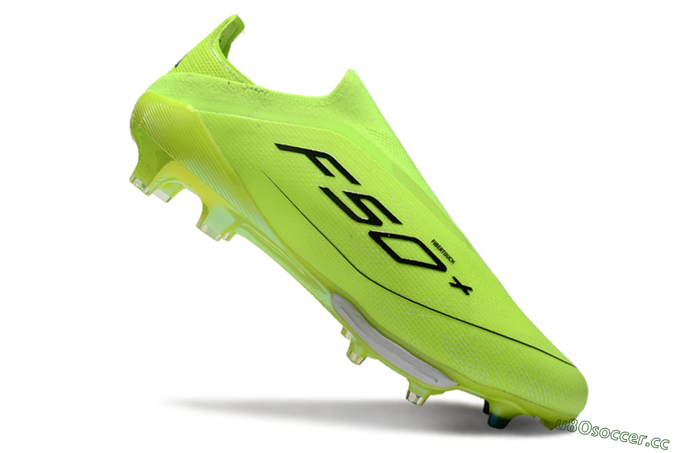 Men's Adidas F50+ Lightstrike Elite Laceless SG Soft Ground Low-Tops Football Boots - Yellow/Black/White 4