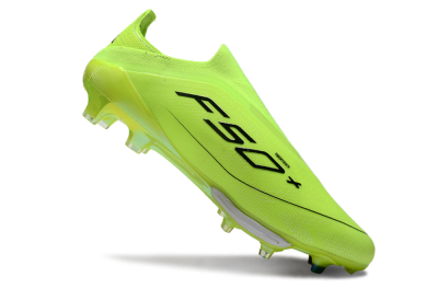 Men's Adidas F50+ Lightstrike Elite Laceless SG Soft Ground Low-Tops Football Boots - Yellow/Black/White
