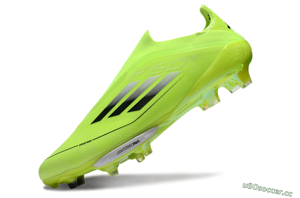 Men's Adidas F50+ Lightstrike Elite Laceless SG Soft Ground Low-Tops Football Boots - Yellow/Black/White 5