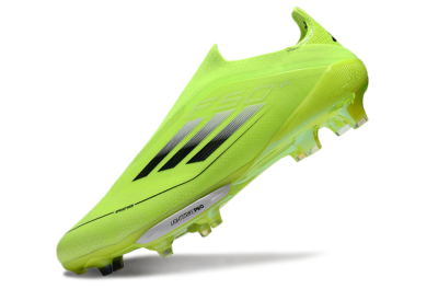 Men's Adidas F50+ Lightstrike Elite Laceless SG Soft Ground Low-Tops Football Boots - Yellow/Black/White