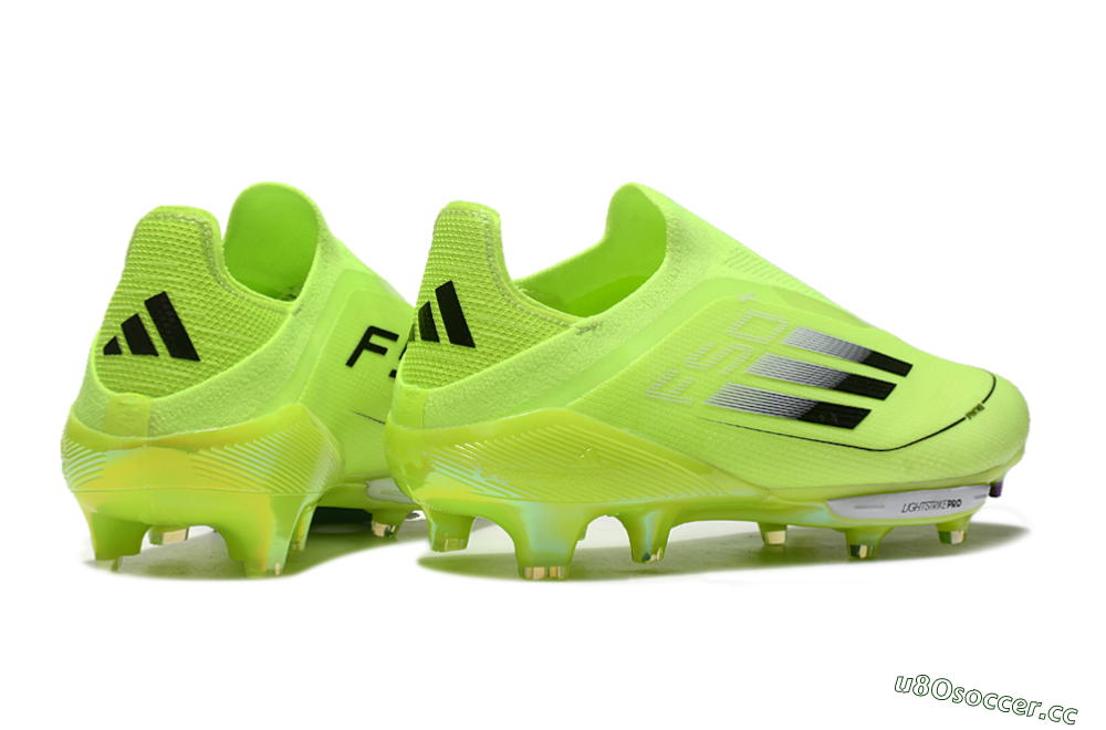 Men's Adidas F50+ Lightstrike Elite Laceless SG Soft Ground Low-Tops Football Boots - Yellow/Black/White 6