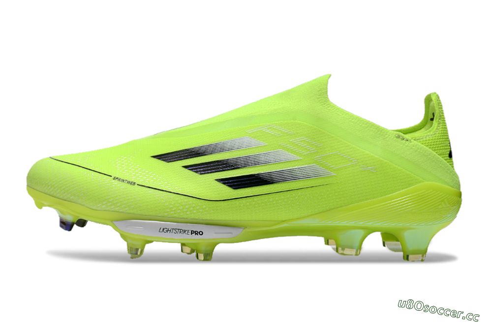 Men's Adidas F50+ Lightstrike Elite Laceless SG Soft Ground Low-Tops Football Boots - Yellow/Black/White 0