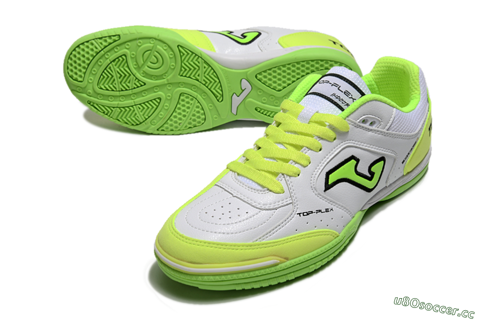 Men's Joma Top Flex 920 IC Indoor & Futsal Low-Tops Football Shoes - White/Yellow/Black 3