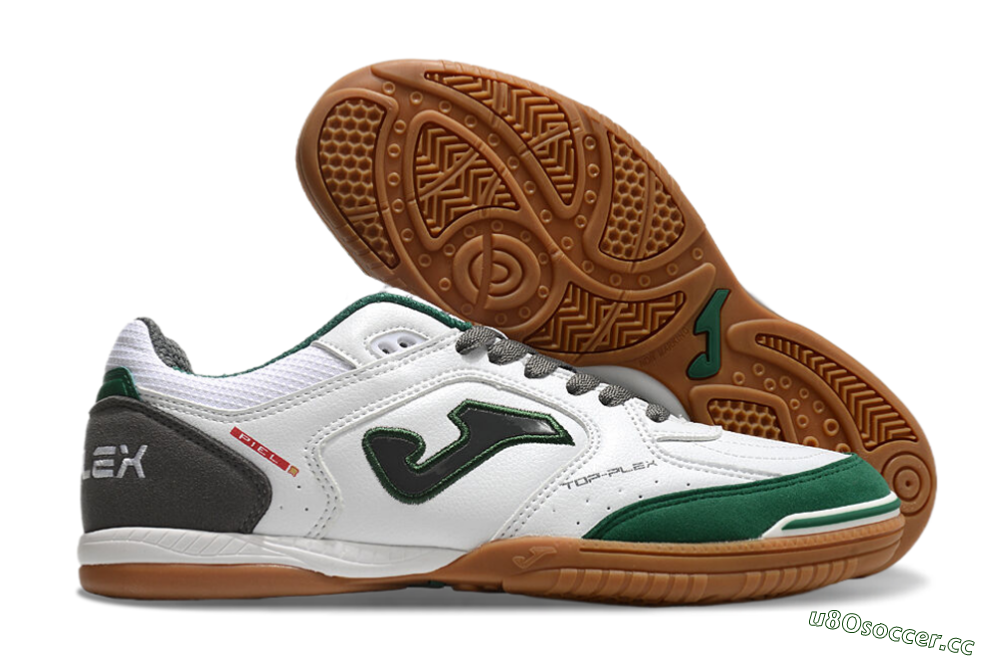 Men's Joma Top Flex 920 IC Indoor & Futsal Low-Tops Football Shoes - White/Green/Black 2