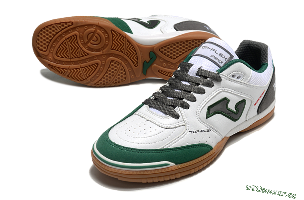 Men's Joma Top Flex 920 IC Indoor & Futsal Low-Tops Football Shoes - White/Green/Black 3