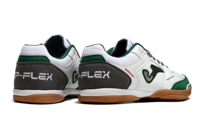 Men's Joma Top Flex 920 IC Indoor & Futsal Low-Tops Football Shoes - White/Green/Black