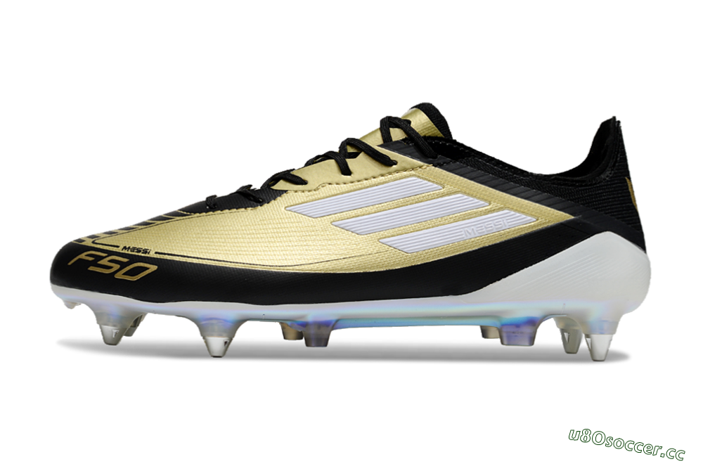 Men's Adidas F50 Elite SG Soft Ground Low-Tops Football Boots - Gold/Black/White 0
